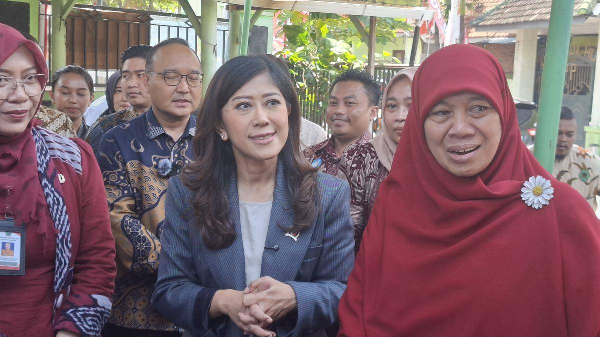 Menkomdigi RI, Meutya Hafid saat berada di Kota Malang. (IDN Times/Rizal Adhi Pratama)