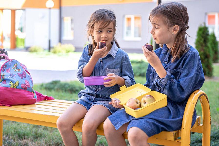 ilustrasi anak makan bekal (freepik.com/pvproductions)