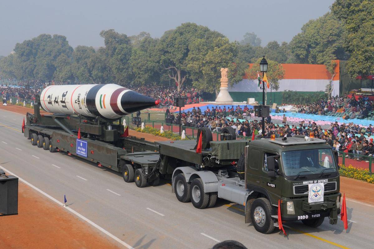 rudal Agni-V milik India. (wikimedia.org/Ministry of Defence, Government of India)