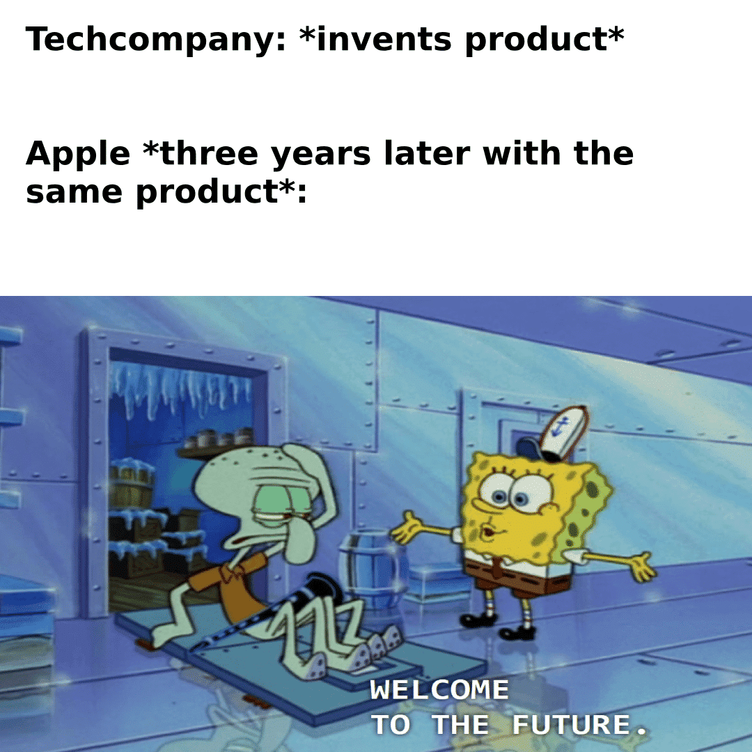 meme SpongeBob tentang pengguna iPhone