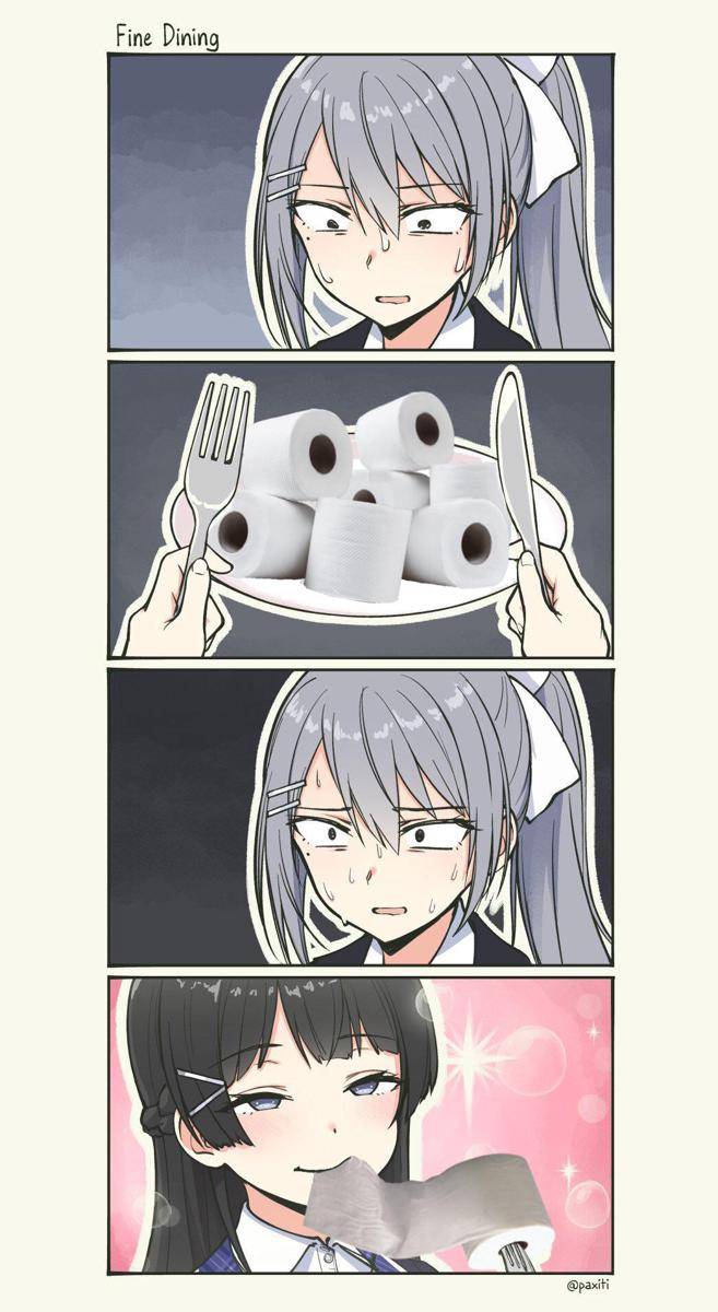 meme anime tentang makan malam