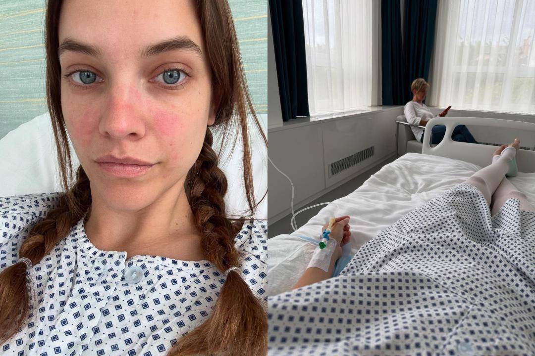 potret Barbara Palvin di rumah sakit (via instagram.com/realbarbarapalvin)