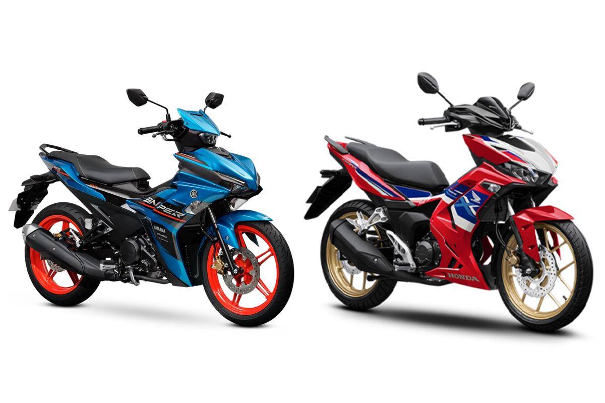 Yamaha Sniper155 Cyan (yamaha-motor.com.ph) | Honda Winner X ABS Racing (honda.com.vn)