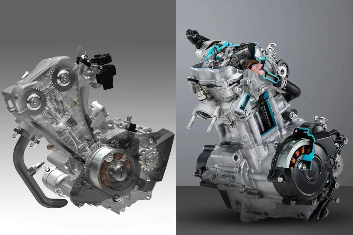 ilustrasi mesin Honda Winner X (honda.com.vn) | ilustrasi mesin Yamaha Sniper155 (yamaha-motor.com.ph)