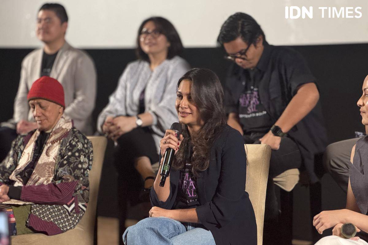 cast film Perempuan Pembawa Sial pada Rabu (20/8/2025) (IDN Times/Elizabeth Chiquita)