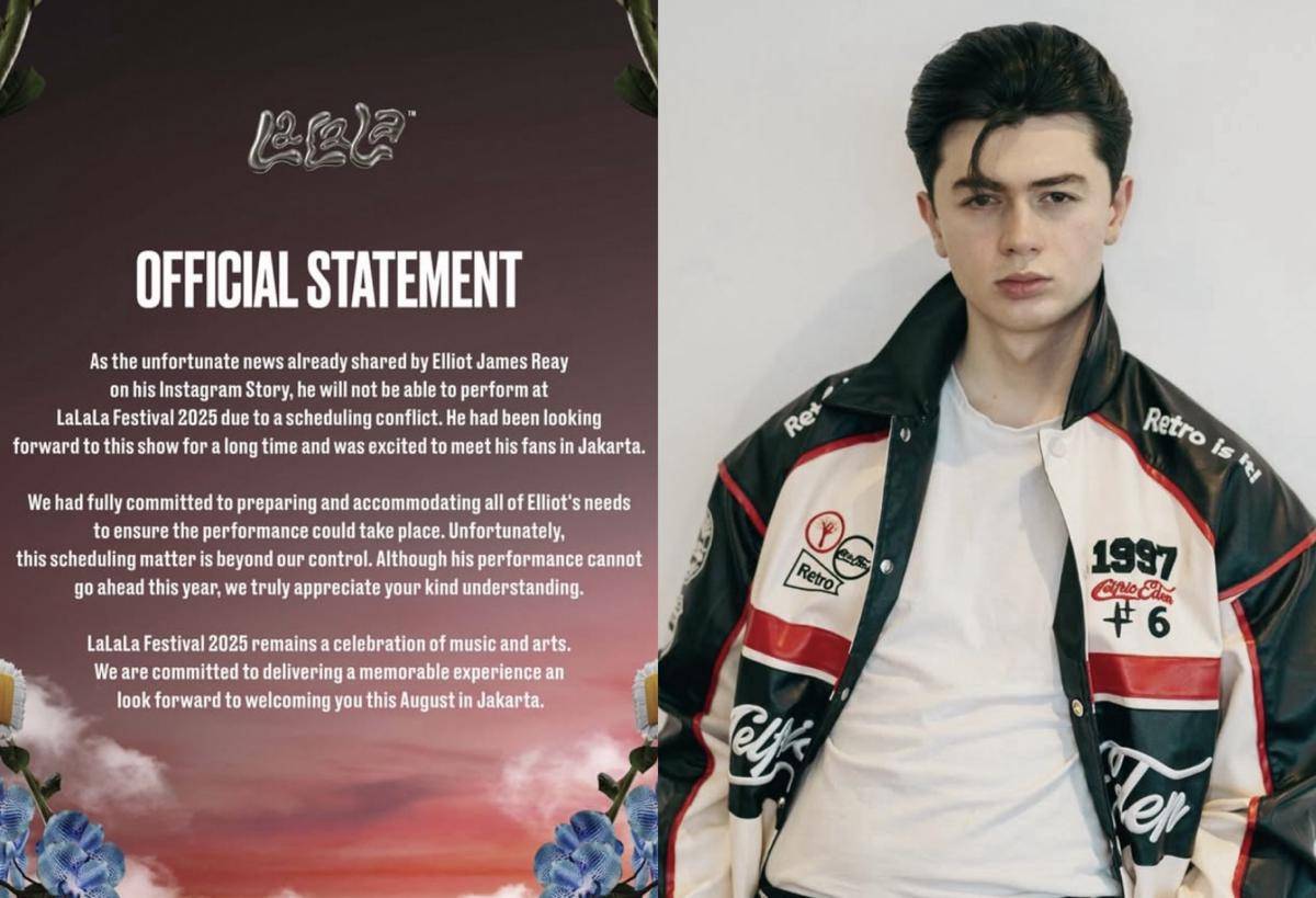 Elliot James Reay batal tampil di LaLaLa Festival 2025