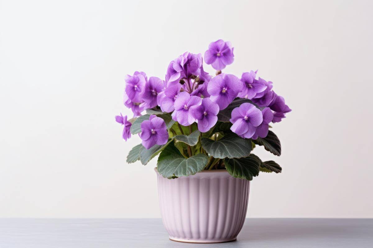 Ilustrasi tanaman hias African Violet