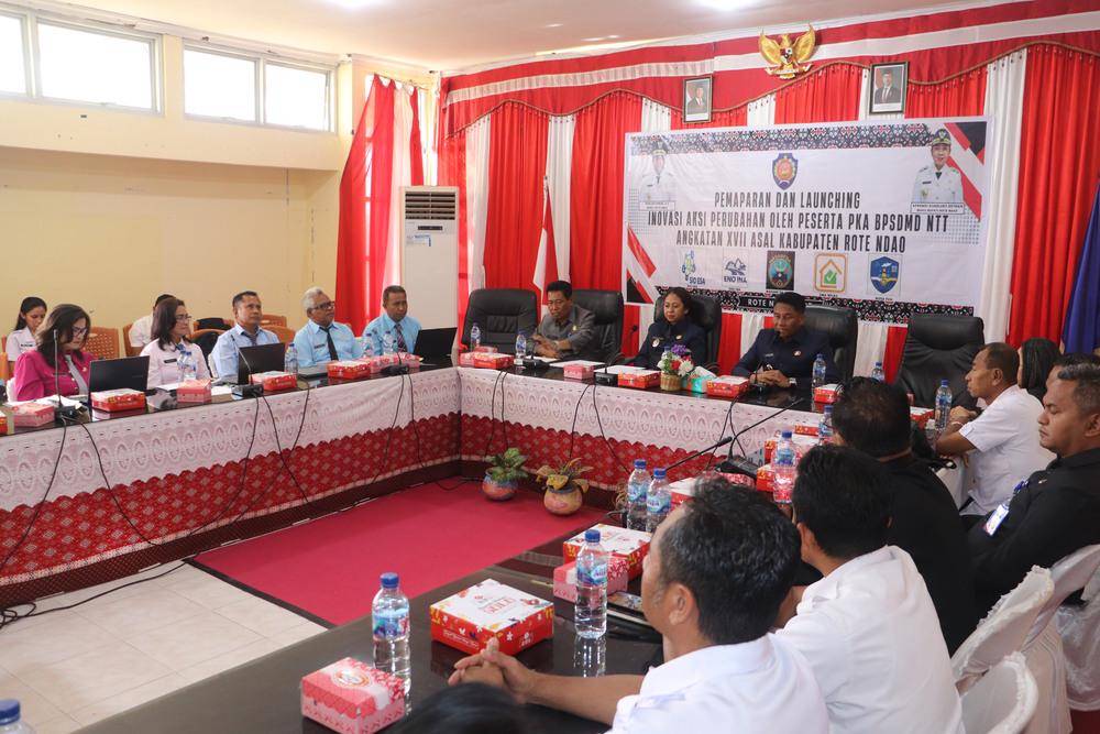 Pertemuan launching 5 sistem pendataan baru di Kabupaten Rote. (Dok Pemkab Rote Ndao)