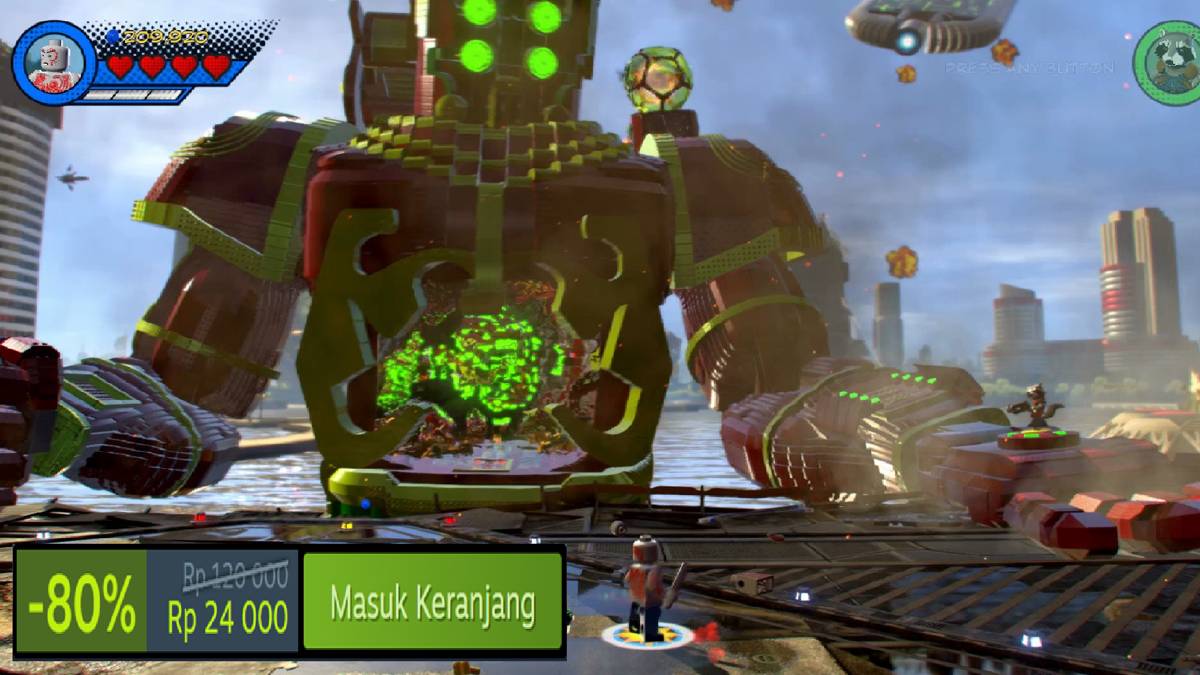 cuplikan gameplay LEGO Marvel Super