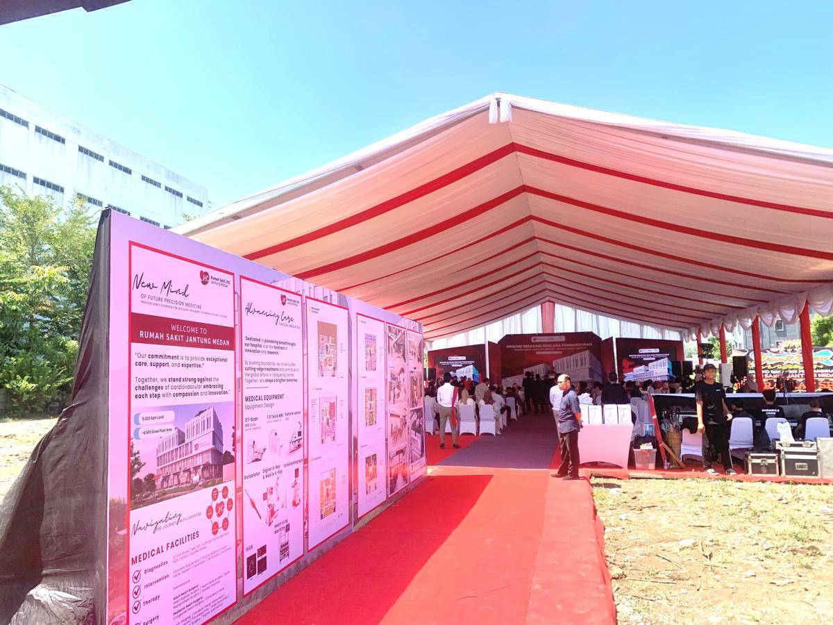 Groundbreaking pembangunan Rumah Sakit Jantung Medan-Medan Heart Centre, Jumat (22/8/2025) (Dok.istimewa)