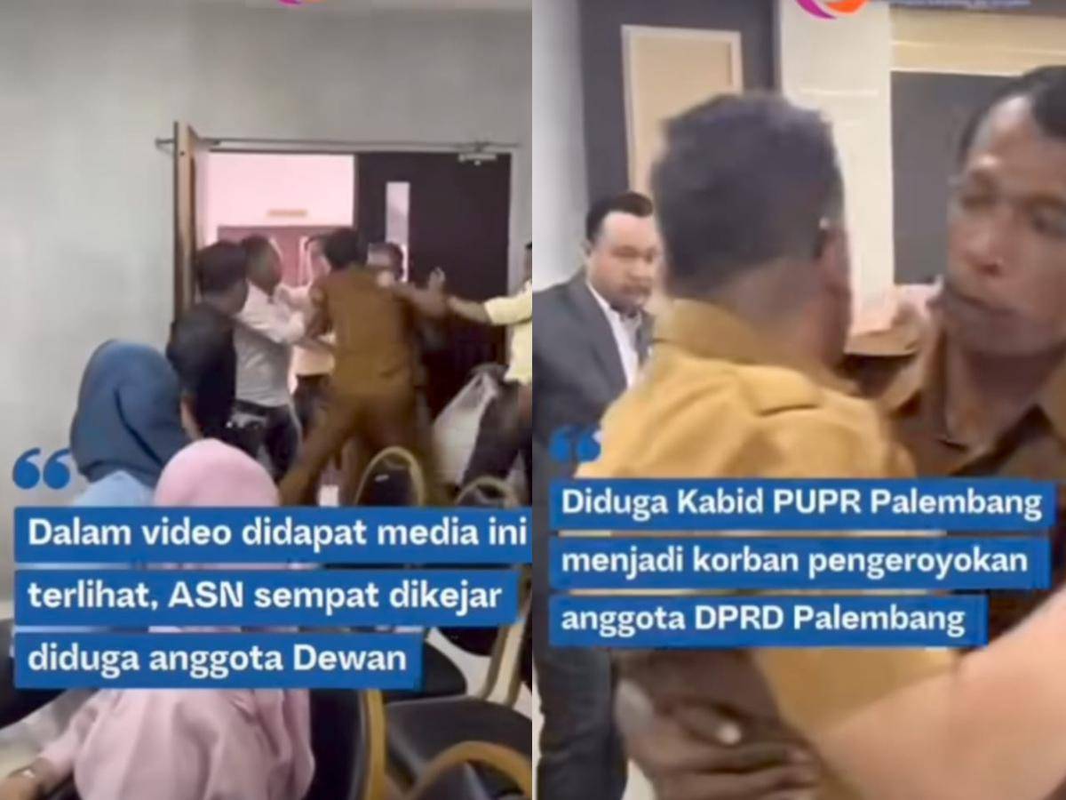 Video adu jotos ASN-Angggota DPRD di Palembang