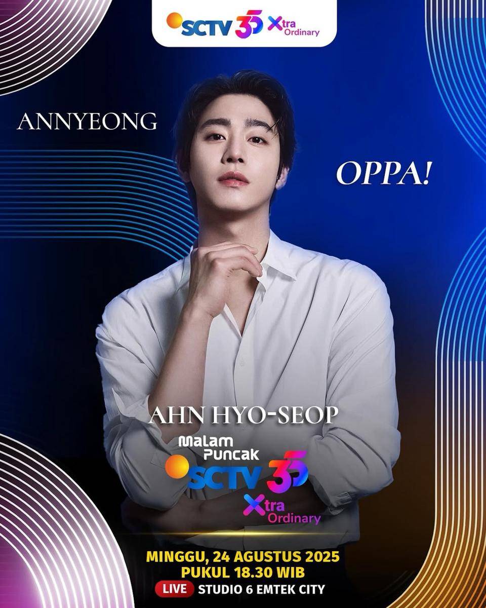 Ahn Hyo Seop di Malam Puncak SCTV 35 Xtraordinary
