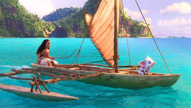 Moana pandai mengemudikan kapal dan navigasi laut (dok. Disney/Moana)