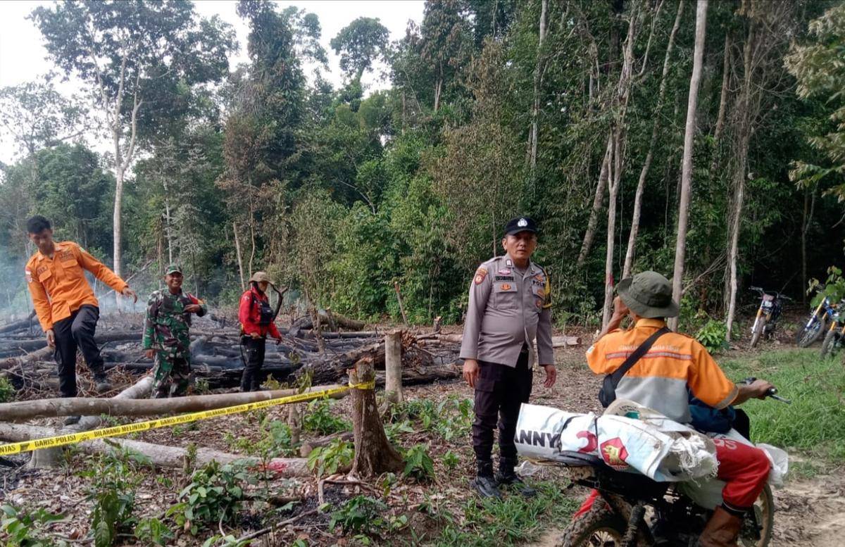 Kondisi lahan di Muba yang terbakar usai dilakukan pemadaman. (Dok. BPBD Muba)