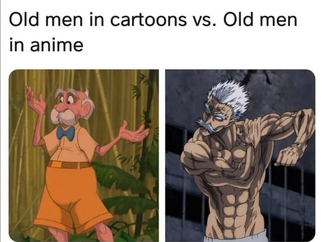 meme anime tentang kakek