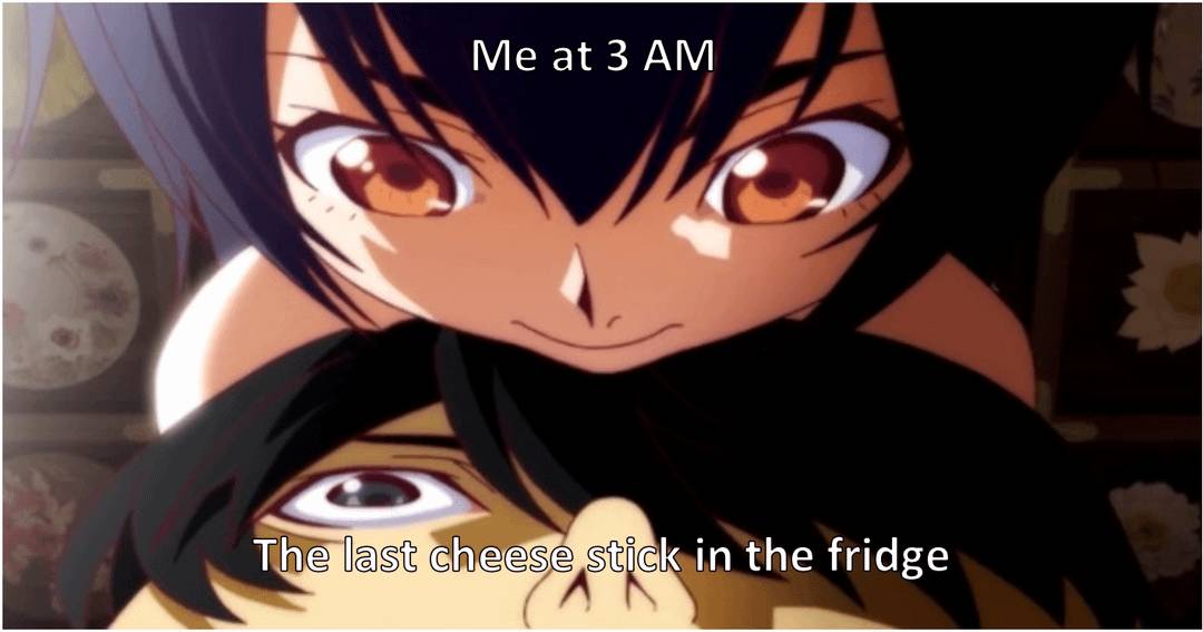 meme anime tentang tengah malam