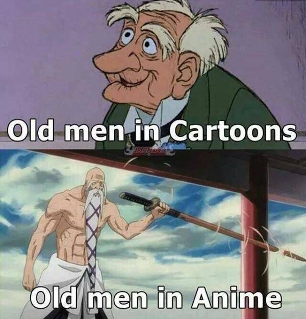 meme anime tentang kakek