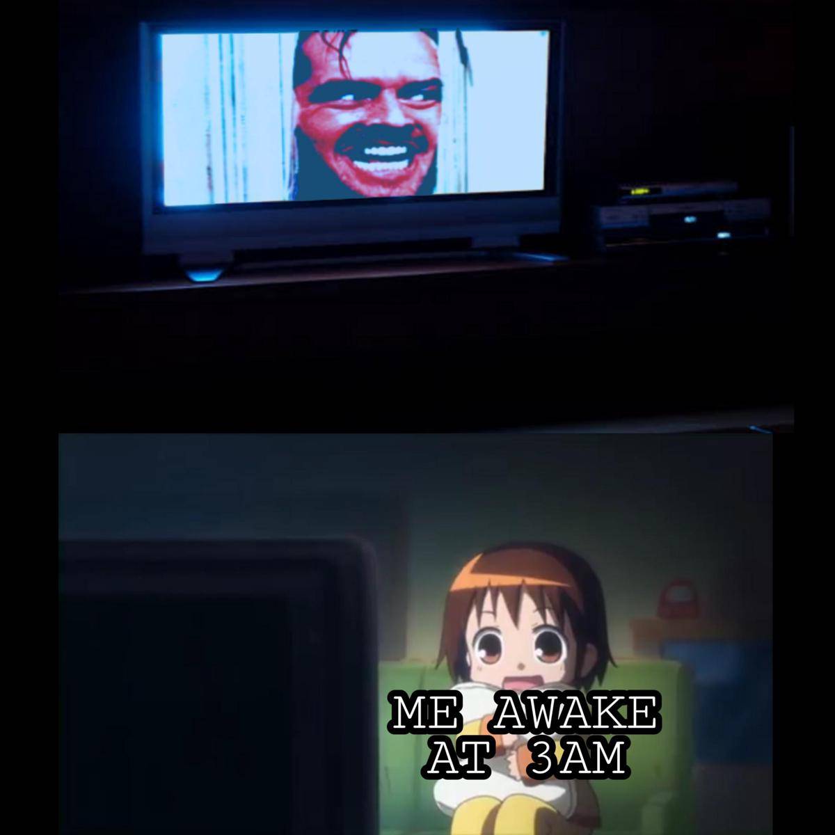 meme anime tentang tengah malam