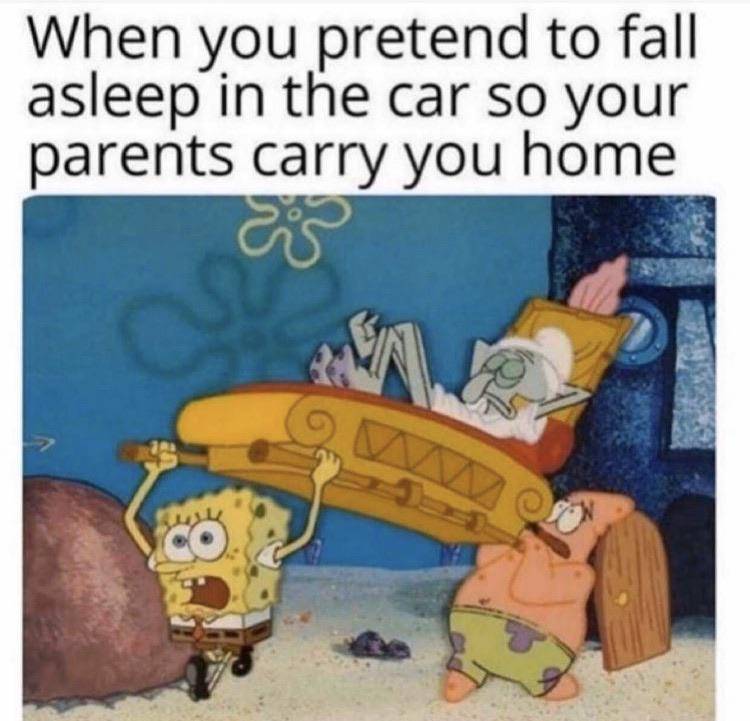 meme SpongeBob tentang bangun tidur