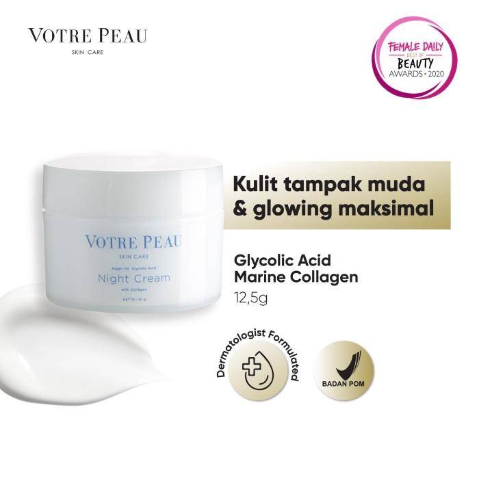 Votre Peau Collagen Booster Night Cream (shopee.co.id/Votre Peau Official Shop)
