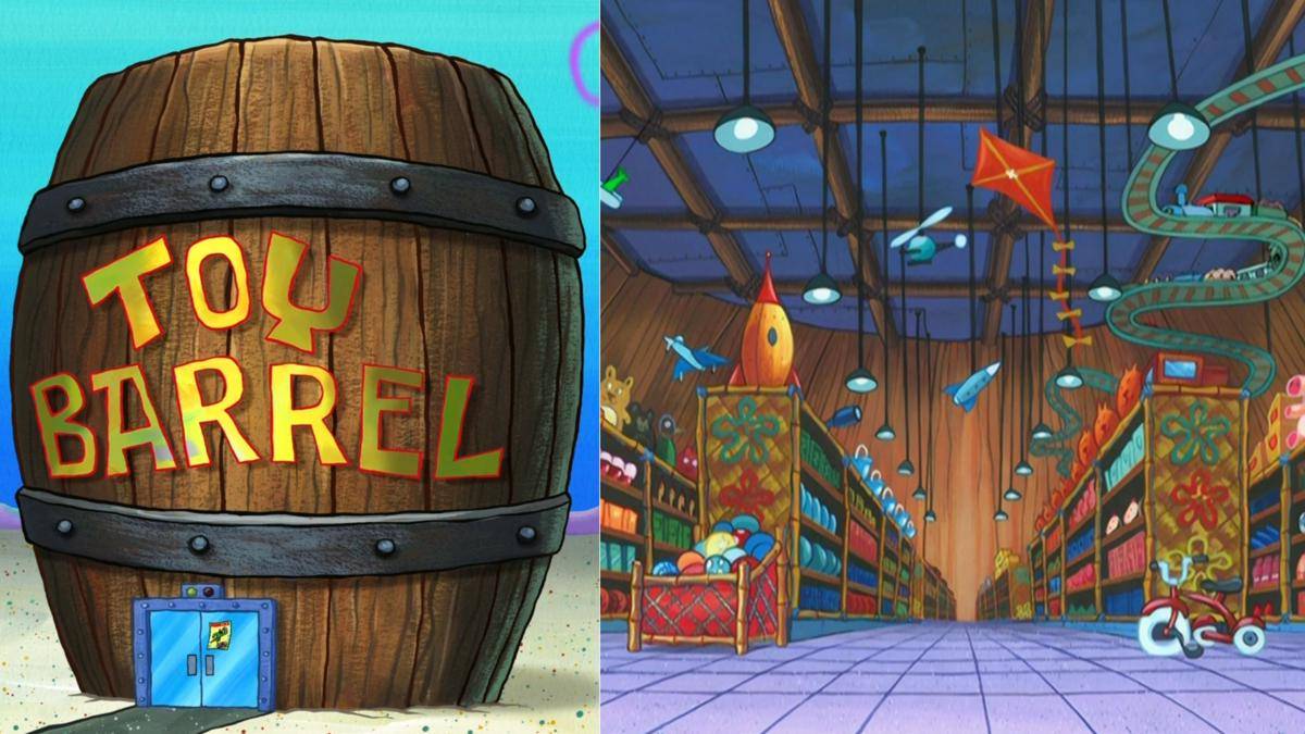 potret Toy Barrel, toko yang menyediakan banyak mainan anak-anak (dok. Nickelodeon/SpongeBob SquarePants)