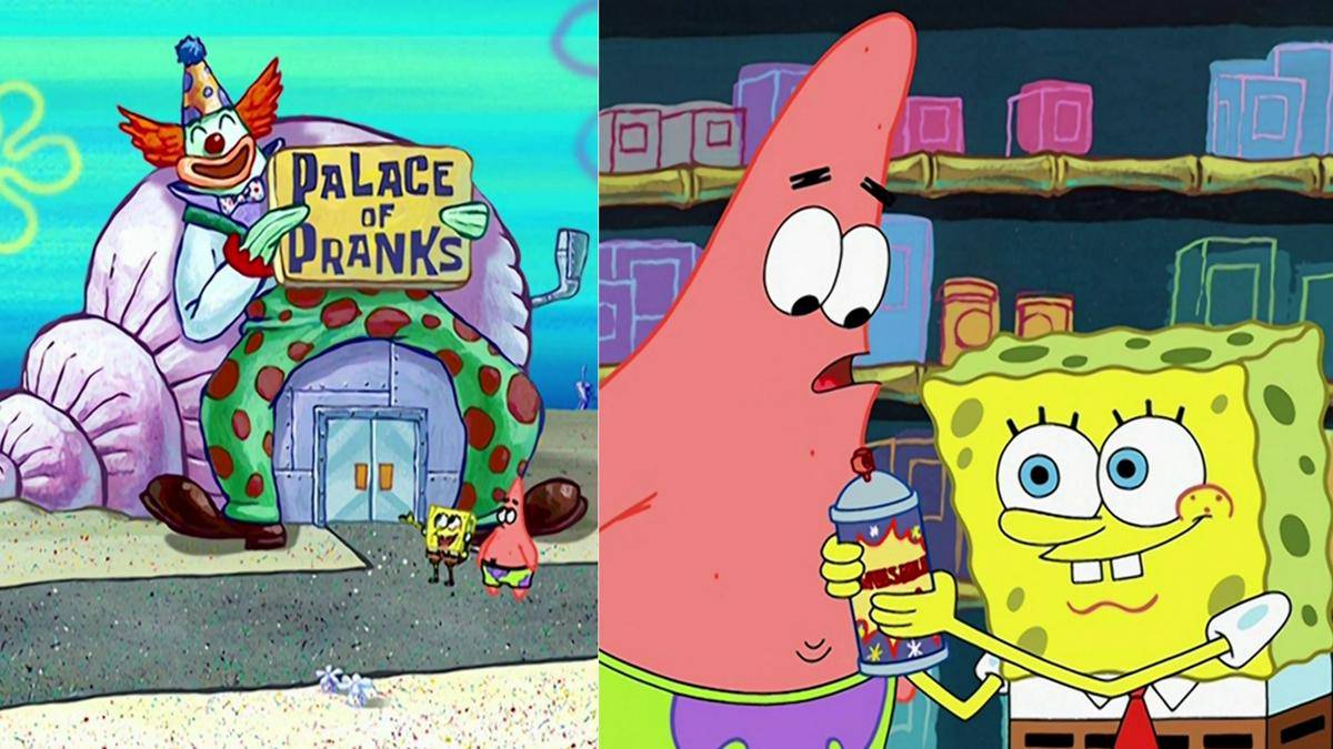 potret Palace of Pranks, toko yang menyediakan berbagai alat untuk membuat kejahilan (dok. Nickelodeon/SpongeBob SquarePants)