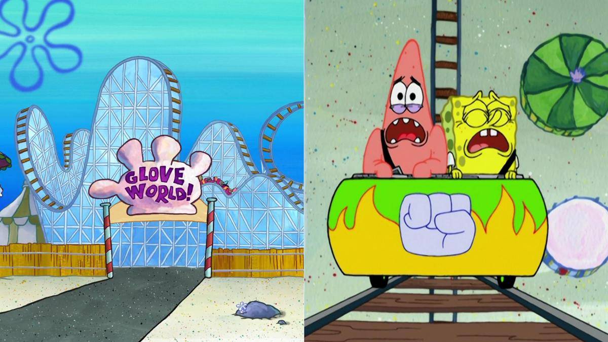 potret taman hiburan "Glove World" yang menyediakan banyak pilihan permainan (dok. Nickelodeon/SpongeBob SquarePants)