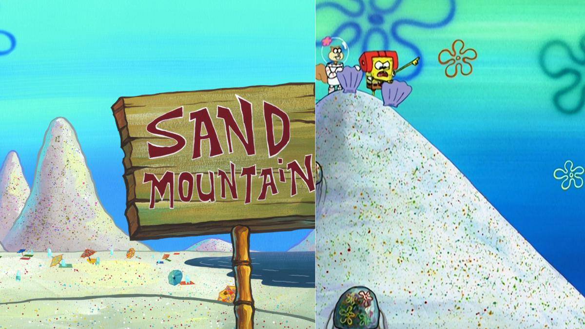 potret Sand Mountain, resor ski populer di kota Bikini Bottom (dok. Nickelodeon/SpongeBob SquarePants)