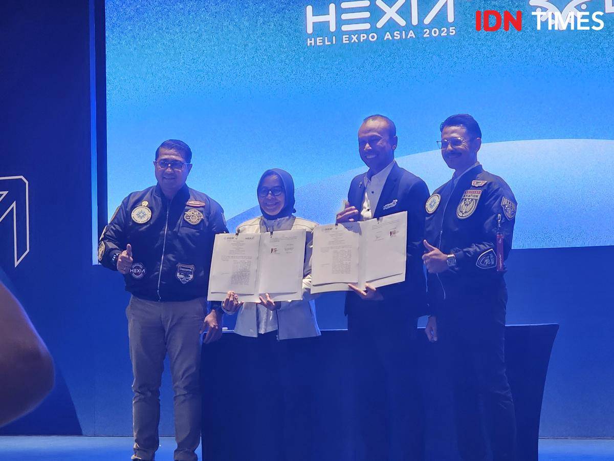 Menteri Ekraf, Teuku Riefky Harsya di gelaran Hexia 2025 (IDN Times/Maya Aulia Aprilianti)