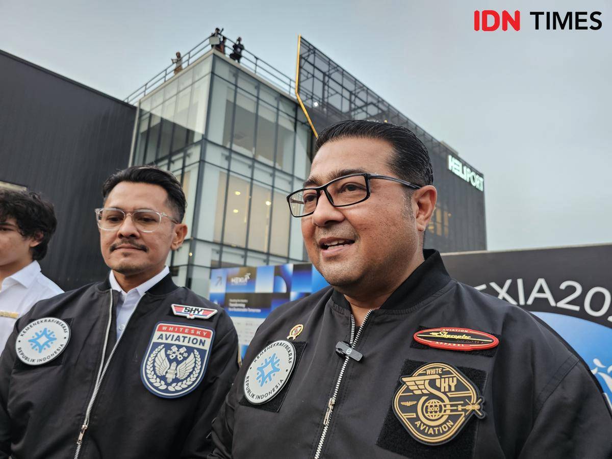 Menteri Ekraf, Teuku Riefky Harsya di gelaran Hexia 2025 (IDN Times/Maya Aulia Aprilianti)