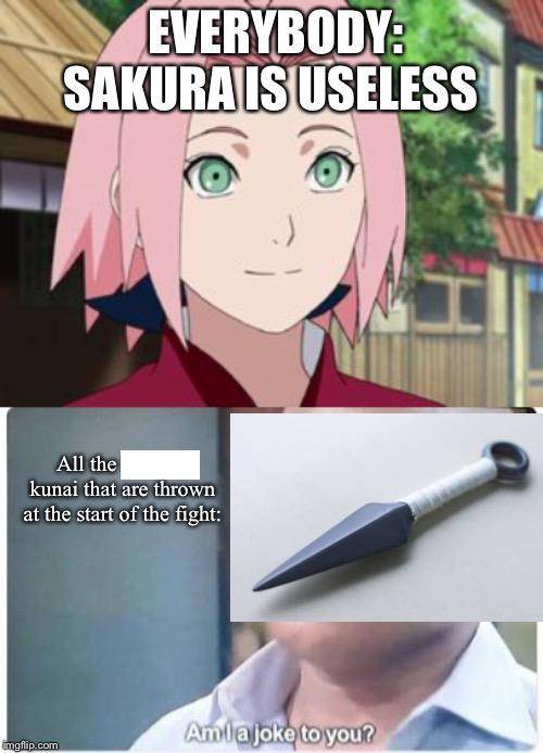 meme Naruto tentang kunai