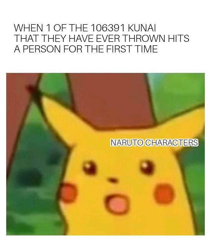 meme Naruto tentang kunai