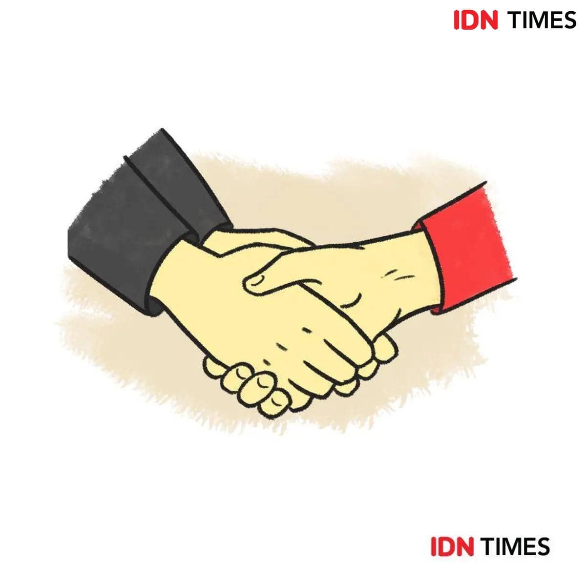 Jabat tangan. (iDN Times/Wildan Zalf)