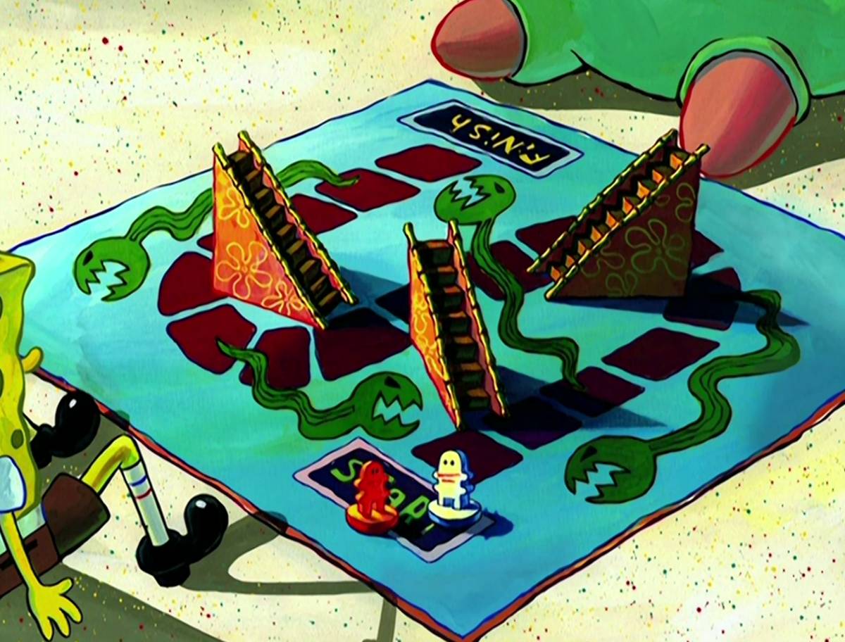 Eels and Escalators, permainan yang mirip ular tangga (dok. Nickelodeon/SpongeBob SquarePants)