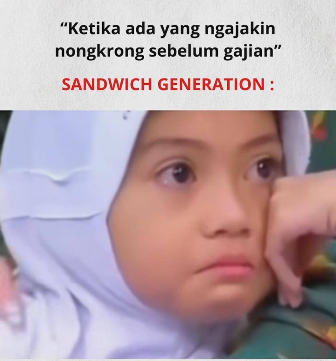 meme nasib generasi sandwich