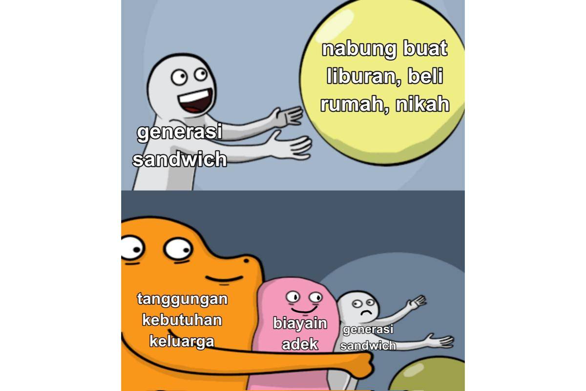 meme nasib generasi sandwich