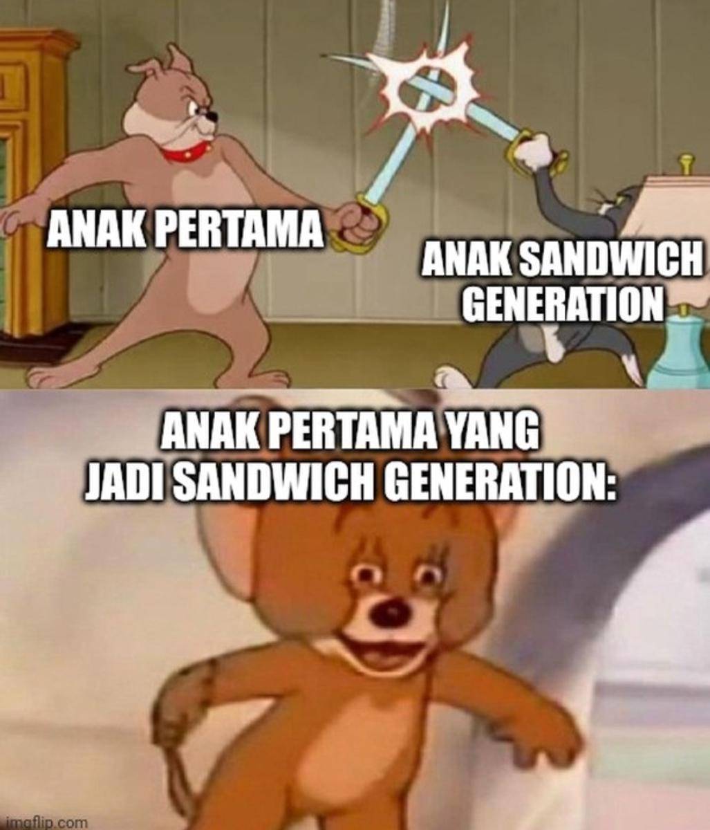 meme nasib generasi sandwich