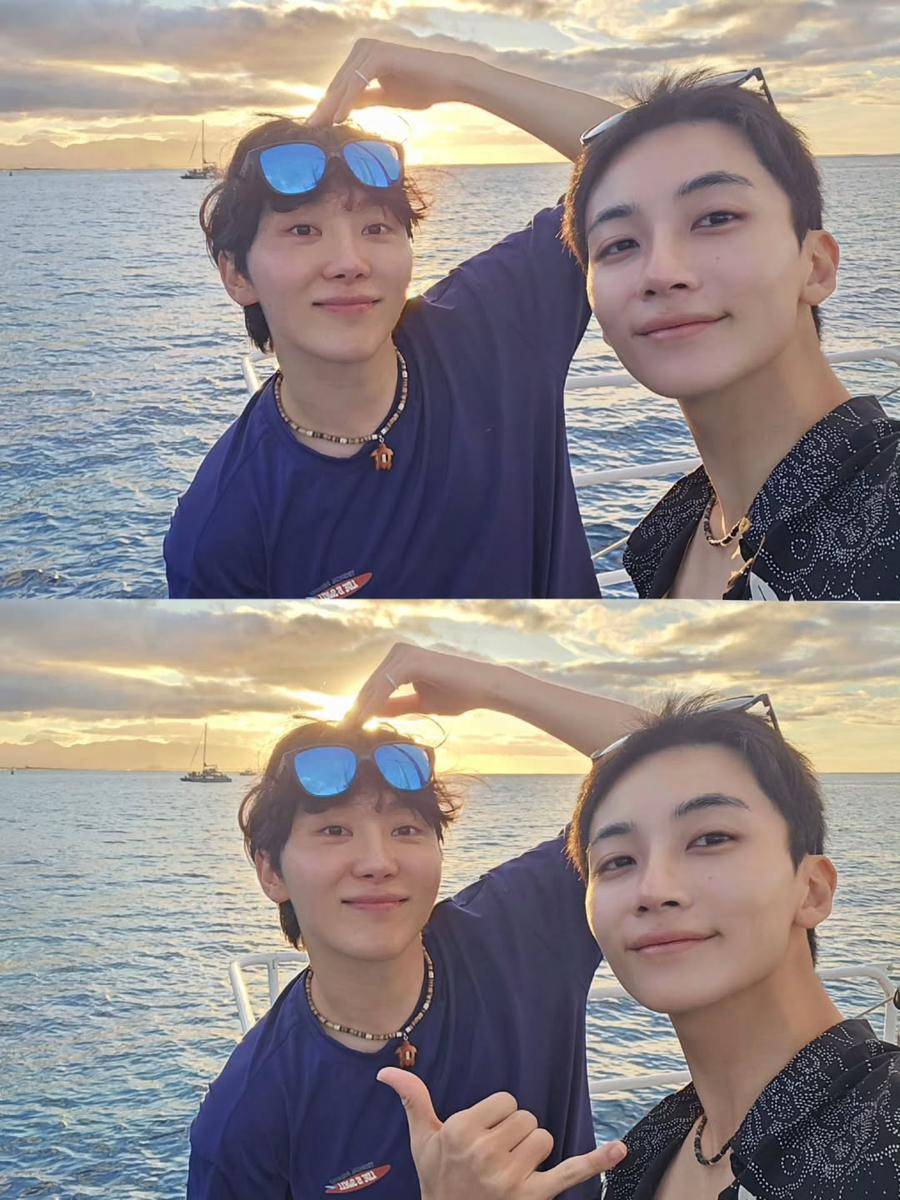 potret liburan Seungkwan SEVENTEEN di Hawaii (instagram.com/pledis_boos)