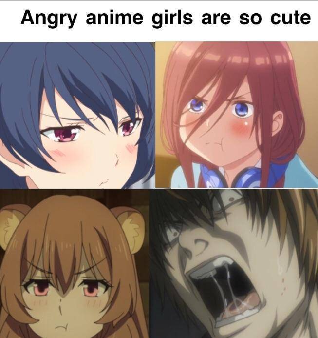 meme anime cewek marah-marah