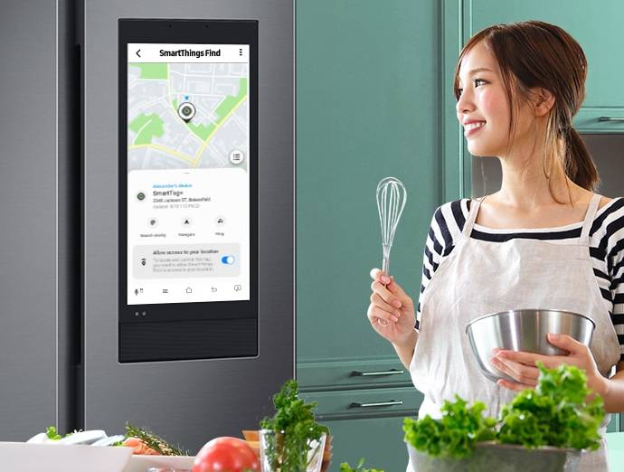 ilustrasi smart refrigerator
