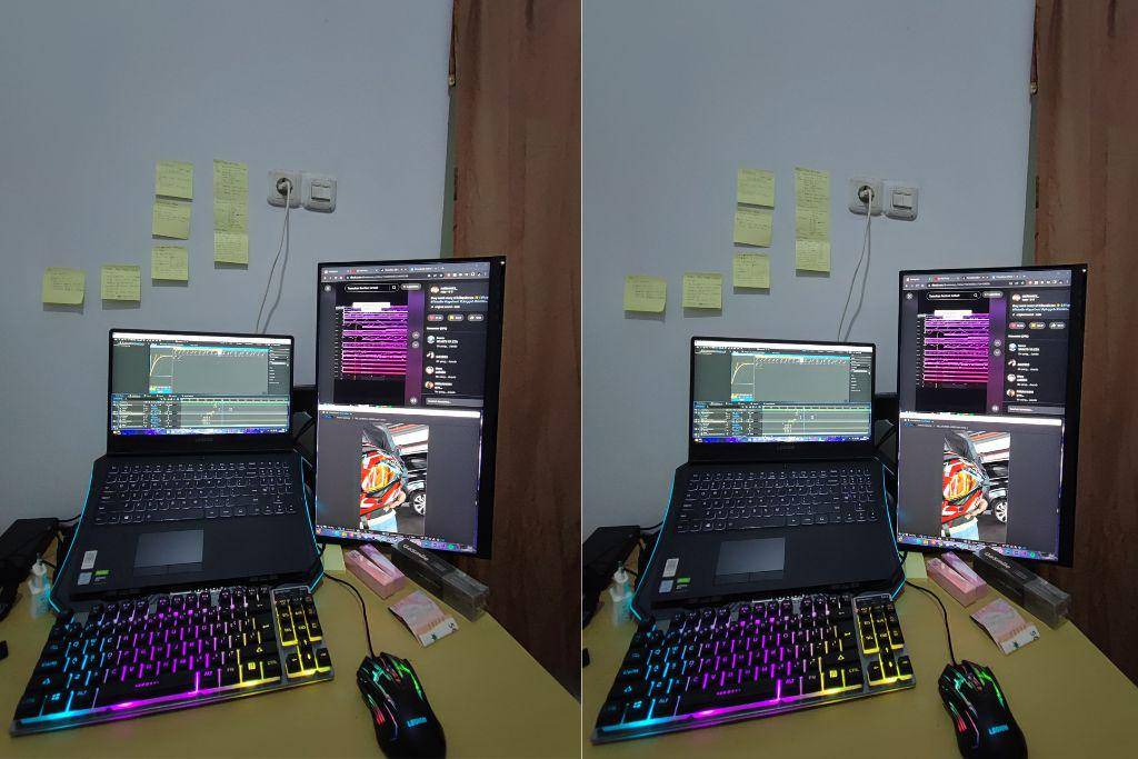 Laptop dan tablet yang digunakan oleh Miftahul Nur alias Nunu (@nunu.koe), content creator asal Makassar, untuk membuat seluruh videonya. (Dok. Pribadi)