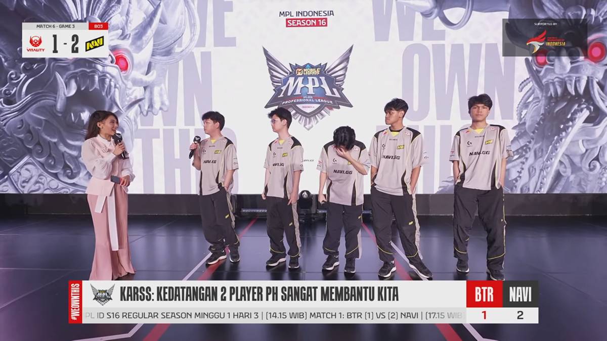 interview pertama NAVI di panggung MPL 