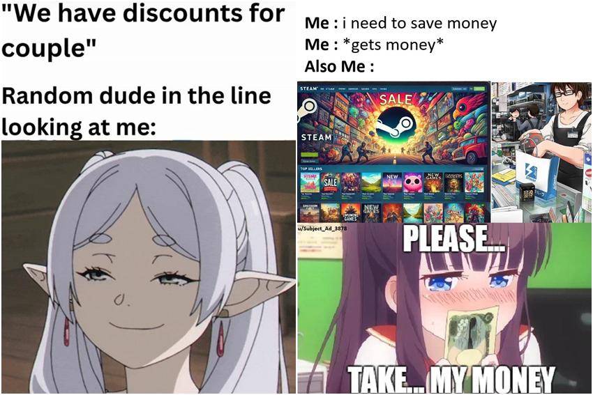 meme anime tentang diskon