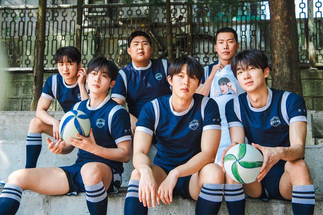 Kim Yo Han, Kim E Jun, Lee Su Chan, Yoon Jae Chan, Hwang Sung Bin, Woo Min Kyu, dan Kim Dan di The Winning Try (instagram.com/sbsdrama.official)