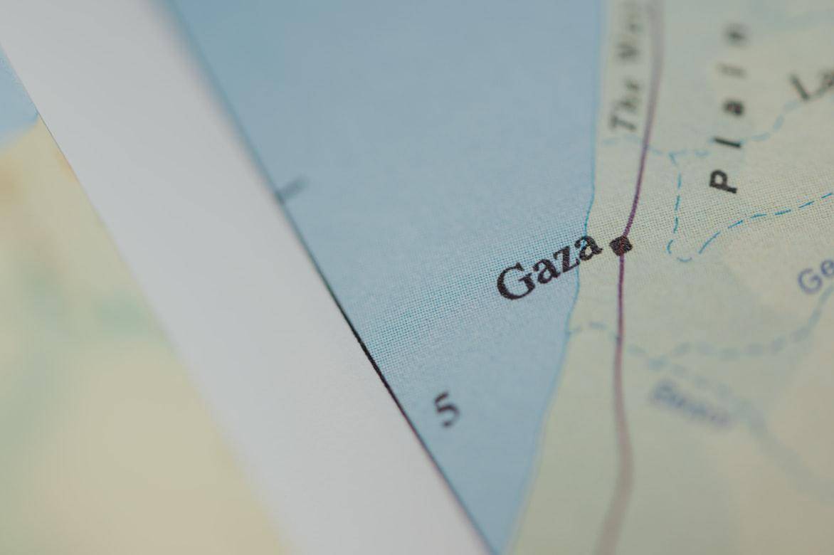 Potret maps jalur gaza (unsplash.com/id/@chuttersnap)