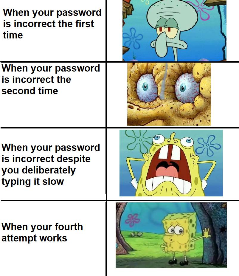 meme SpongeBob tentang kata sandi