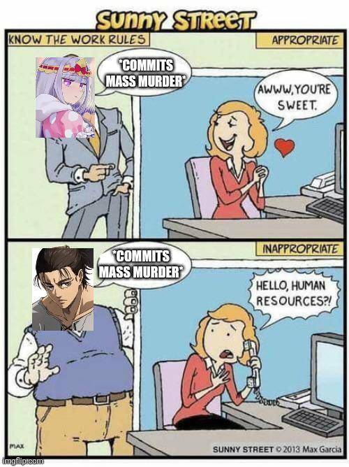 meme anime tentang standar ganda