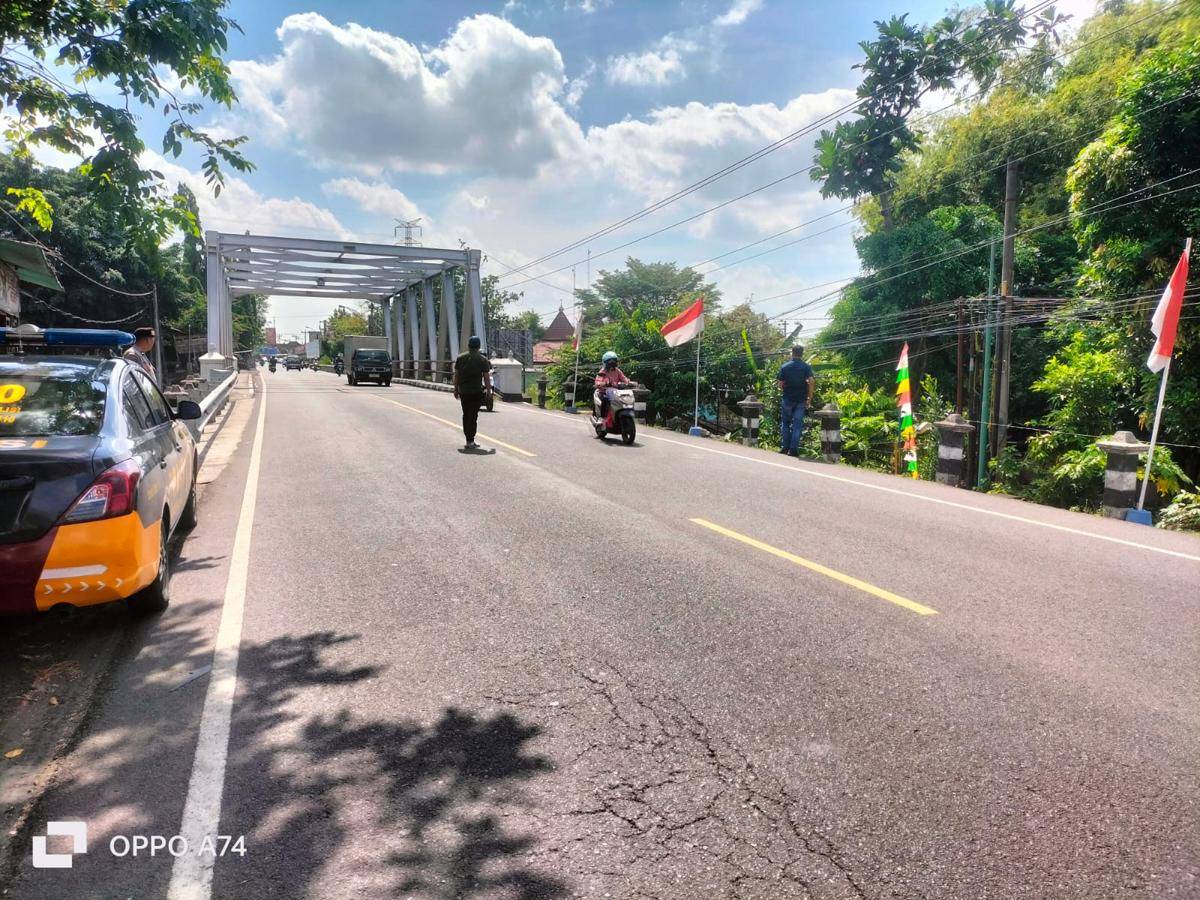 TKP pembacokan tukang parkir di Jalan Bantul.(Dok.Polres Bantul)