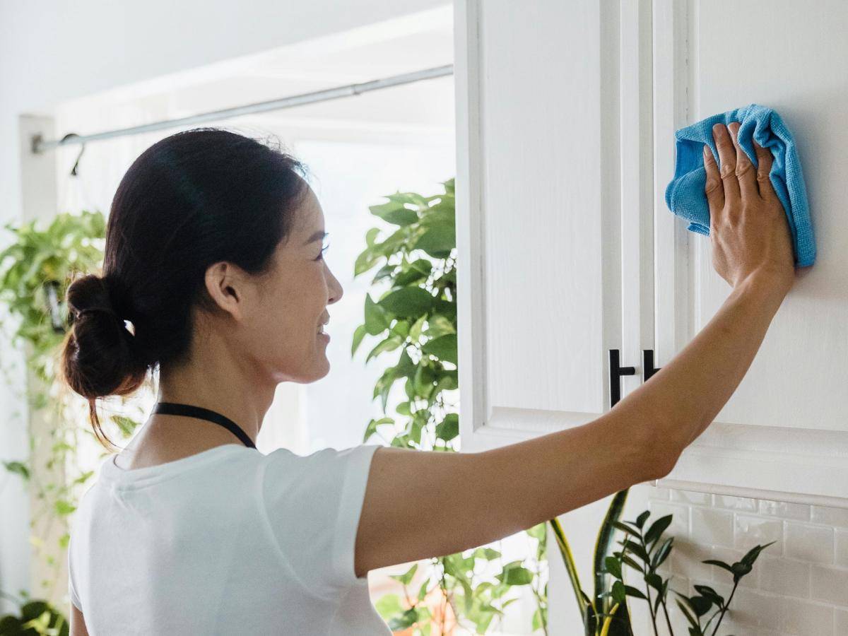 ilustrasi membersihkan kabinet dapur (pexels.com/Liliana Drew)