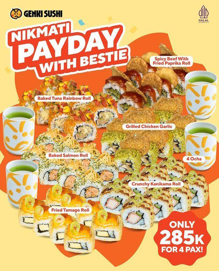 Promo gajian Genki Sushi Agustus 2025